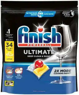 IGA Finish Ultimate Dishwashing Tablets Lemon 34 Pack offer