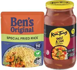 IGA Ben's Original Rice 240‑250g or KanTong Cooking Sauce 485‑520g Selected Varieties offer