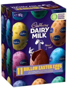 IGA Cadbury Dairy Milk Hollow Easter Eggs 11 Pack offer