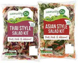 IGA Community Co Thai Style Salad Kit 285g or Asian Style Salad Kit 250g offer