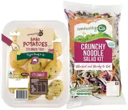 IGA Community Co Baby Potatoes with Herb Butter 400g or Crunchy Noodle Salad Kit 450g offer