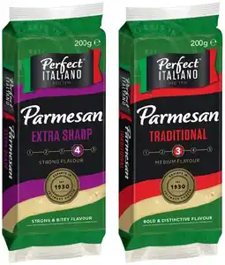 IGA Perfect Italiano Parmesan or Romano Cheese Block 200g Selected Varieties offer