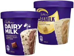 IGA Cadbury Ice Cream Tub 460mL Selected Varieties offer