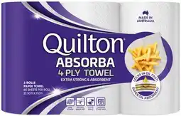 IGA Quilton Absorba 4 Ply Paper Towel 3 Pack offer