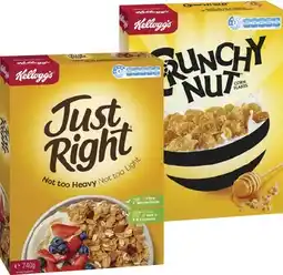 IGA Kellogg’s Cereals Crunchy Nut 640g or Just Right 740g offer