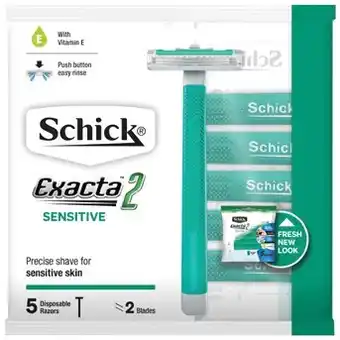 IGA Schick Exacta 2 Sensitive Disposable Razors 5 Pack offer