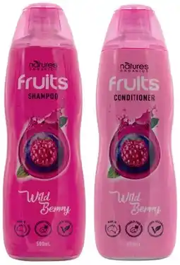 IGA Natures Organics Fruits Shampoo or Conditioner 500mL Selected Varieties offer