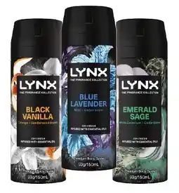 IGA Lynx Fine Fragrance Collection Premium Body Spray 150mL Selected Varieties offer