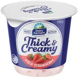 IGA Dairy Farmers Thick & Creamy Yoghurt 140‑150g Selected Varieties offer