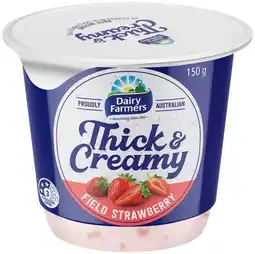 IGA Dairy Farmers Thick & Creamy Yoghurt 140‑150g Selected Varieties offer