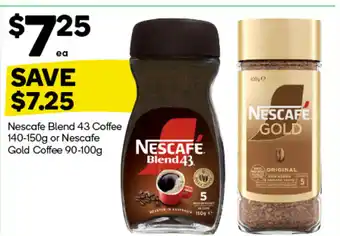 Woolworths Nescafe Blend 43 Coffee  or Nescafe Gold Coffee offer