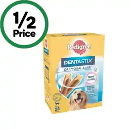 Woolworths Pedigree Dentastix Dog Treats Pk 28 offer