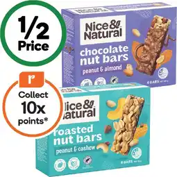 Woolworths Nice & Natural Nut Bars 180-192g Pk 6 offer