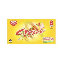 Woolworths Streets Calippo 575ml Pk 10 or Cyclone 688ml Pk 8 – From the Freezer offer