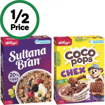 Woolworths Kellogg’s Sultana Bran 700g or Coco Pops Chex 500g offer