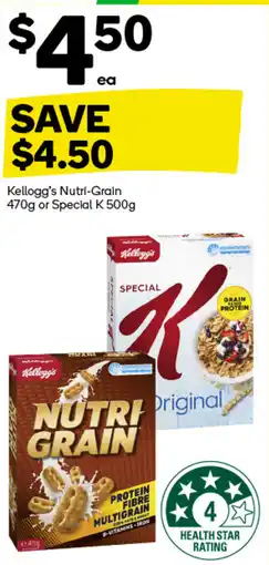 Woolworths Kellogg's Nutri-Grain or Special K offer