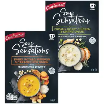 Woolworths Continental Soup Sensations 40-70g Pk 2 offer