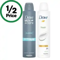 Woolworths Dove Anti-Perspirant Deodorant 250ml offer