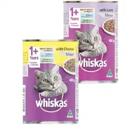 Woolworths Whiskas Wet Cat Food 400g offer