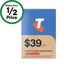 Woolworths Telstra $39 SIM Kit offer