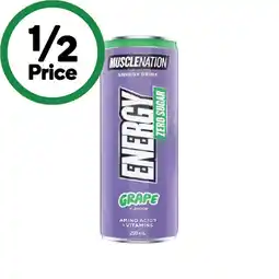 Woolworths Muscle Nation Zero Sugar Energy Drink 250ml offer