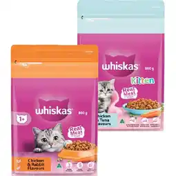 Woolworths Whiskas Dry Cat Food 800g offer