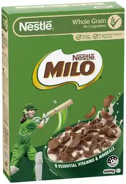 Coles Nestlé Milo Cereal 535g-620g offer