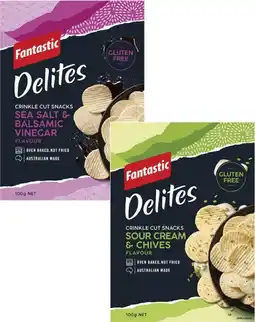 Coles Fantastic Delites Snack Crackers 100g offer