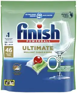 Coles Finish Ultimate 0% Dishwashing Tablets 46 Pack offer