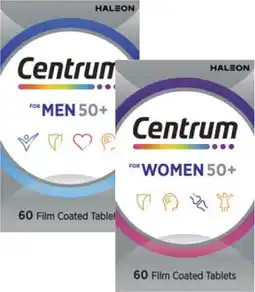 Coles Centrum 50+ Multivitamin Tablets 60 Pack offer