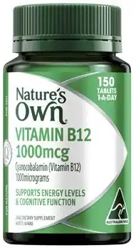 Coles Nature's Own Vitamin B12 1000mcg Tablets 150 Pack offer