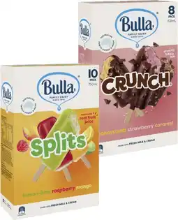 Coles Bulla Splits or Crunch 8 Pack-14 Pack 400mL-750mL offer