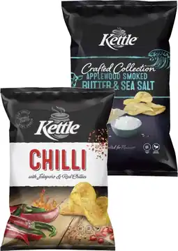 Coles Kettle Potato Chips or Crafted Collection 150g-165g offer