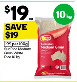 Woolworths SunRice Medium Grain White Rice offer