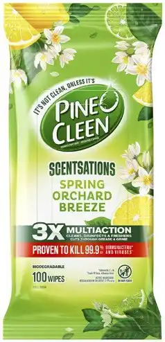 Coles Pine O Cleen Scentsations Disinfectant Wipes 100 Pack offer