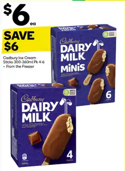 Woolworths Cadbury Ice Cream Sticks offer