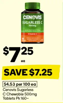 Woolworths Cenovis Sugarless C Chewable offer