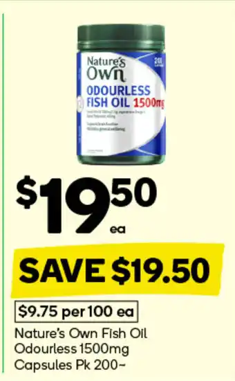 Woolworths Nature's Own Fish Oil Odourless offer