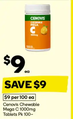 Woolworths Cenovis Chewable Mega C offer