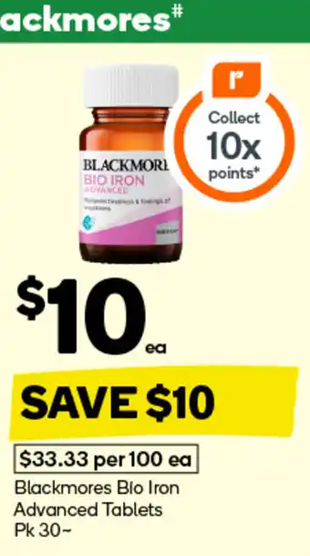 Woolworths Blackmores Bio Iron Advanced Tablets offer