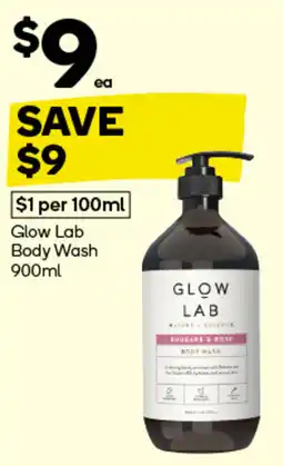 Woolworths Glow Lab Body Wash offer