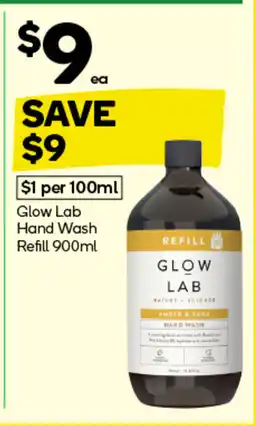 Woolworths Glow Lab Hand Wash Refill offer