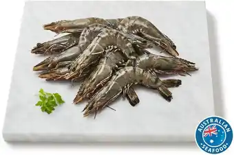 Coles Coles Australian Thawed Raw Extra Large Black Tiger Prawns offer