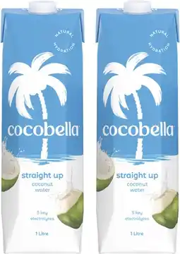 Coles Cocobella Straight Up Coconut Water 1 Litre offer