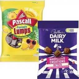 Coles Cadbury or Europe Bites 120g-160g or Pascall Choc Bites 160g-185g offer