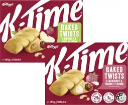 Coles Kellogg's K-Time Bars 165g-185g offer