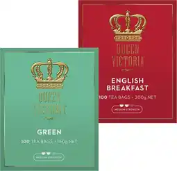 Coles Queen Victoria Tea Bags 100 Pack offer