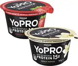 Coles Danone YoPRO Protein Yoghurt 160g offer