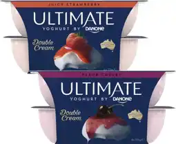 Coles Danone Ultimate Yoghurt 4x115g offer