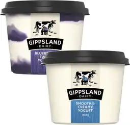 Coles Gippsland Dairy Twist Yogurt 700g offer